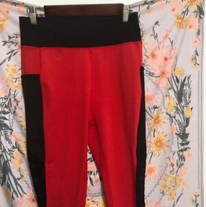 Red leggings